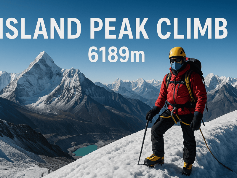 Island Peak climbing with EBC Trek: 19 Day Itinerary – A thrilling adventure combining Everest Base Camp trek with a challenging Island Peak summit in the Himalayas.