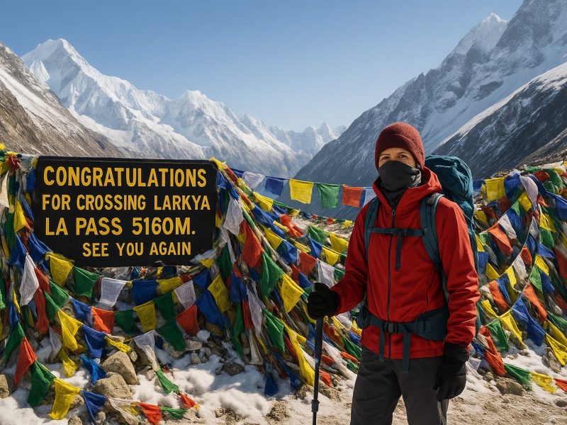 Crossing Larkya La Pass