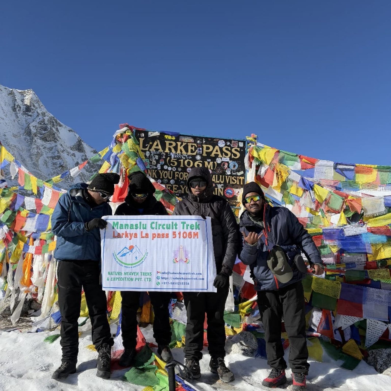 Manaslu Larkya La Pass 5106 M.