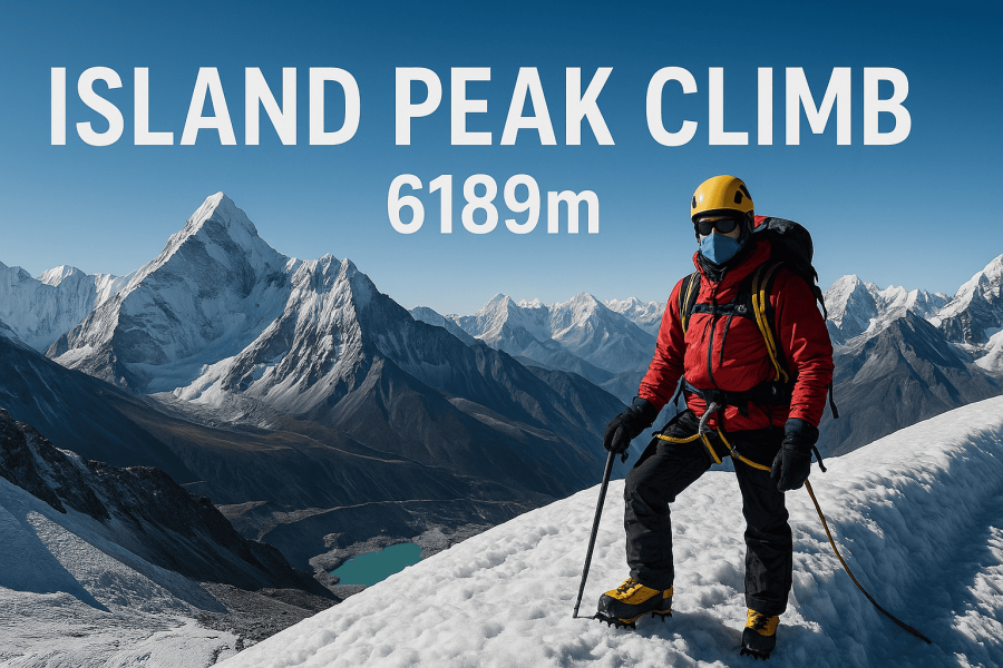 Island Peak climbing with EBC Trek: 19 Day Itinerary – A thrilling adventure combining Everest Base Camp trek with a challenging Island Peak summit in the Himalayas.