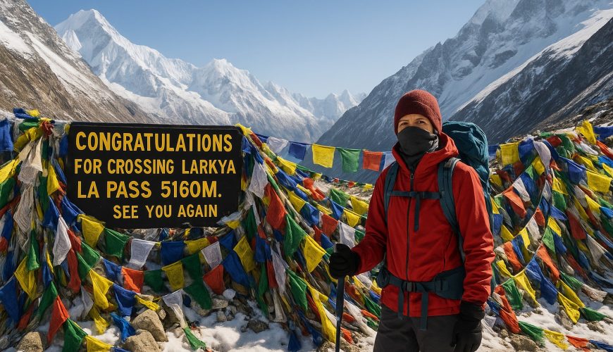 Crossing Larkya La Pass