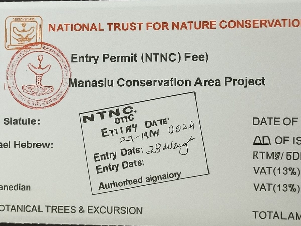 Manaslu Circuit Trek Permits
