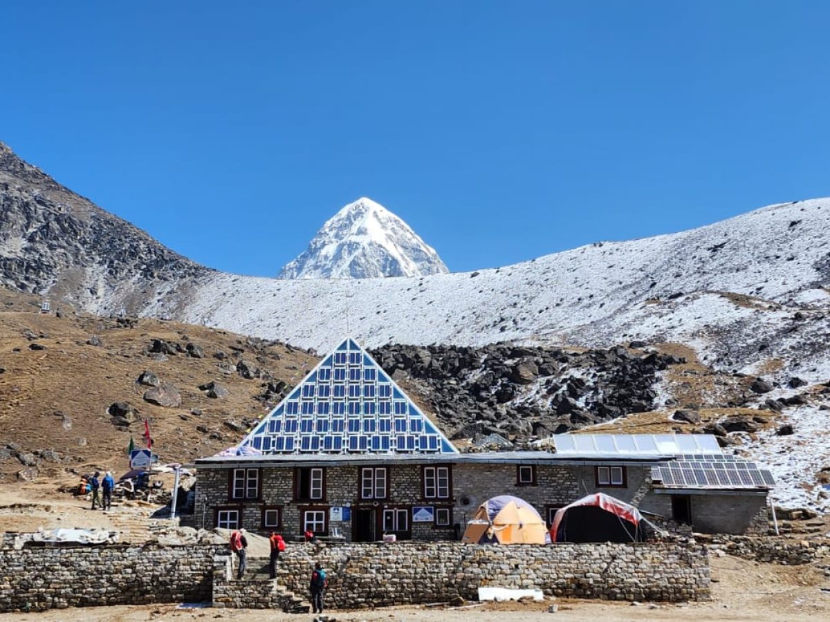 The Everest Pyramid Station near Lobuche