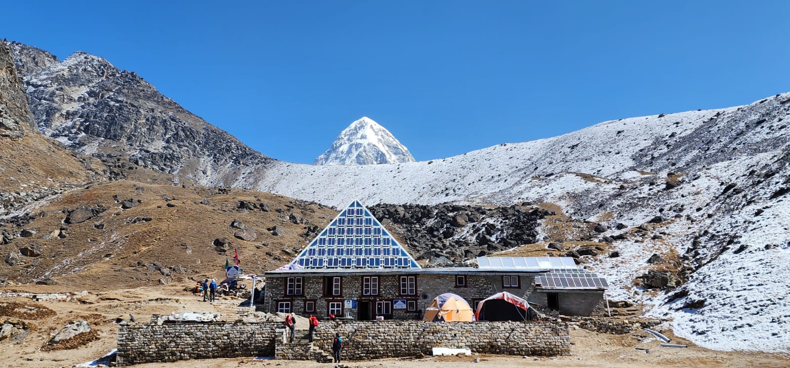 The Everest Pyramid Station near Lobuche